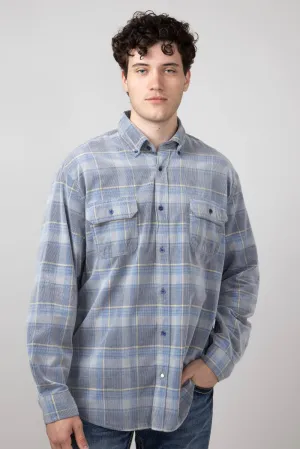 1897 Legends Corduroy Shirt for Men in Ecru Blue | 361-ECRUMULTI SMU