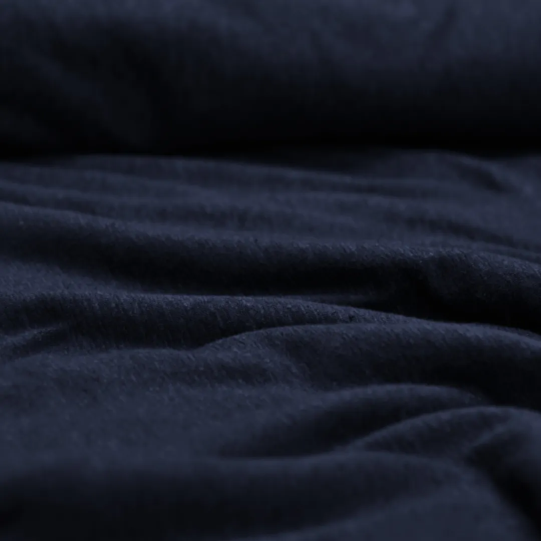 55% Turkish Hemp 45% Organic Cotton Single Jersey - Night Blau (2SP544)