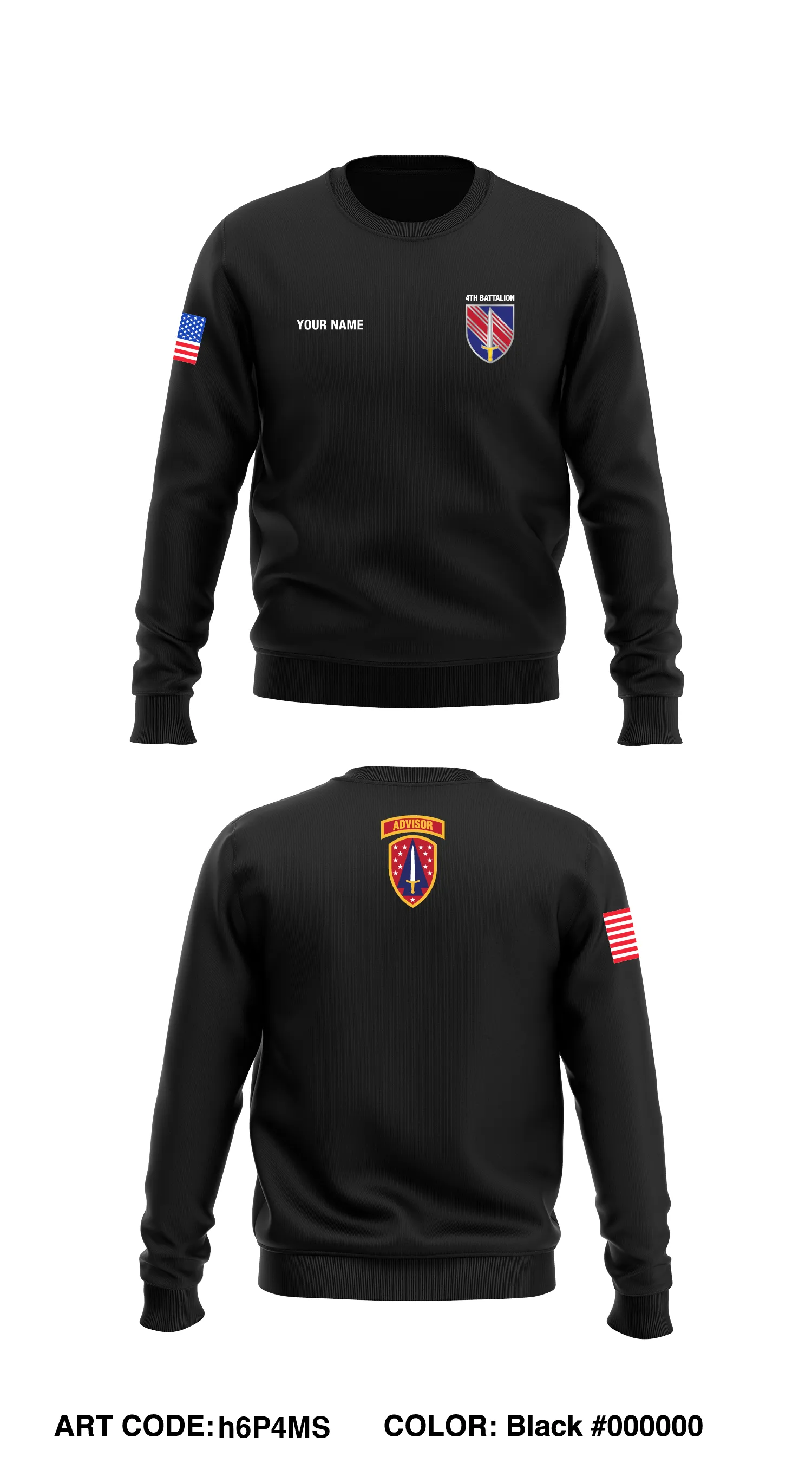 A BAT, 4th BN, 2SFAB Core Men's Crewneck Performance Sweatshirt - h6P4MS