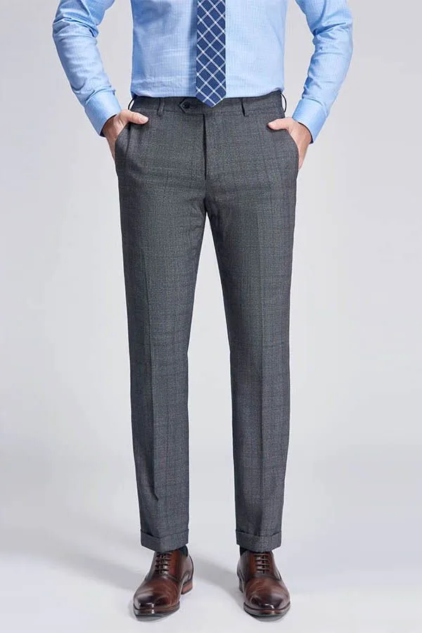 Advanced Grey Plaid Mens Suits for Business Peak Lapel Bespoke Suits for Men Sale