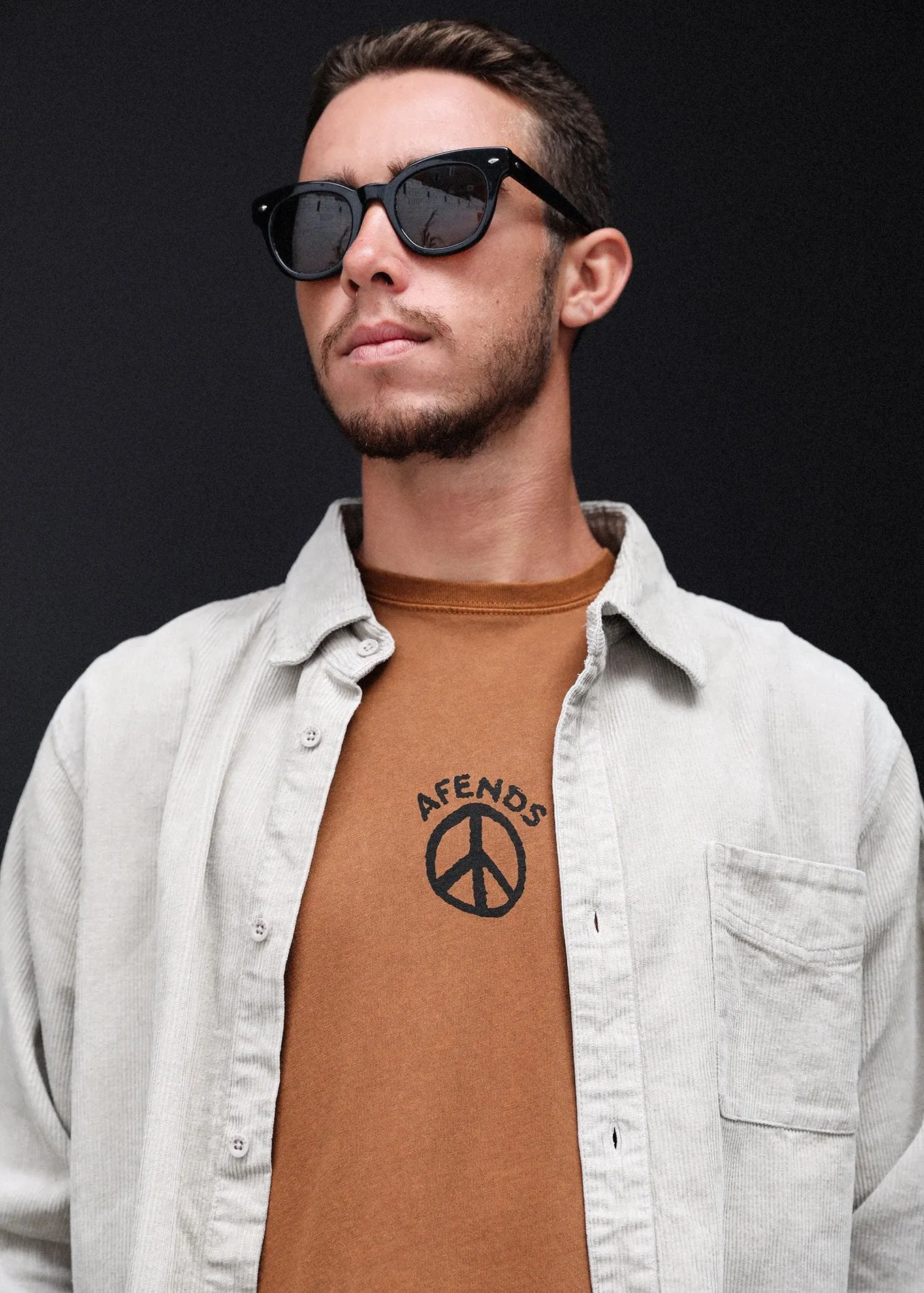 Afends Mens Faint - Hemp Corduroy Long Sleeve Shirt