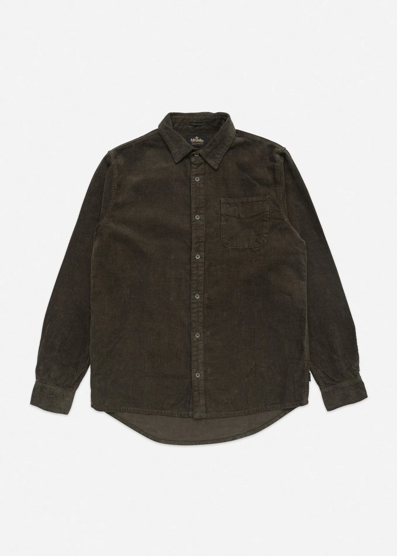 Afends Mens Faint - Hemp Corduroy Long Sleeve Shirt