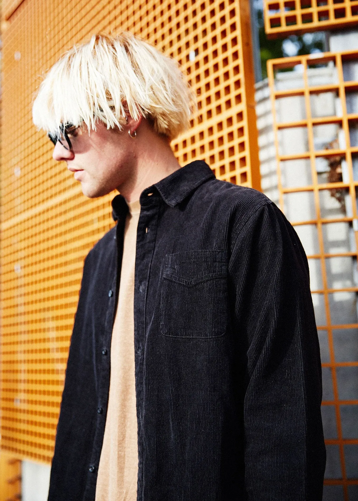 Afends Mens Faint - Hemp Corduroy Long Sleeve Shirt