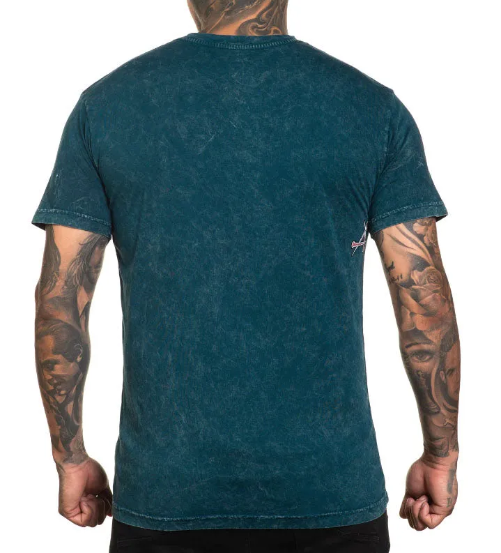 Affliction Hyper Speed Short Sleeve Atlantic Deep Lava Wash T-Shirt