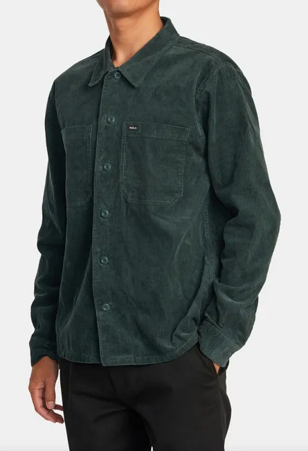 Americana Corduroy Overshirt - Hunter Green