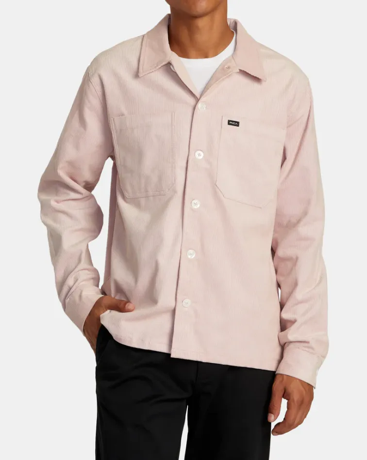 AMERICANA CORDUROY OVERSHIRT - PALE MAUVE