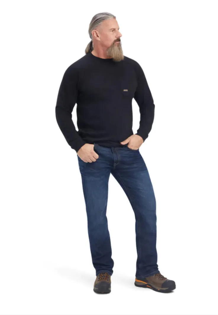 Ariat® Men's Rebar Cotton Strong Black T-Shirt 10041458