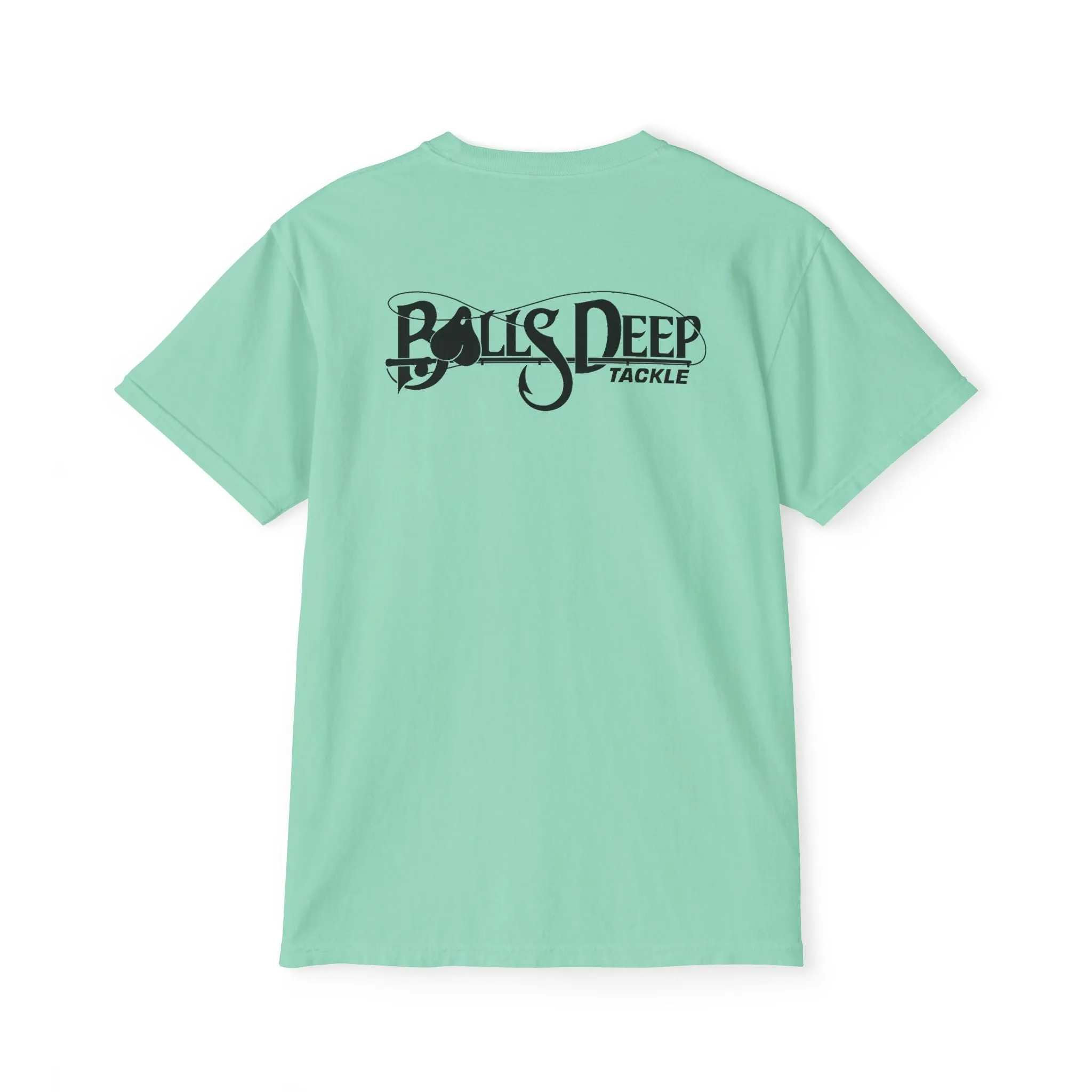 Balls Deep Tackle Signature Logo Pocket Tee (Comfort Colors)