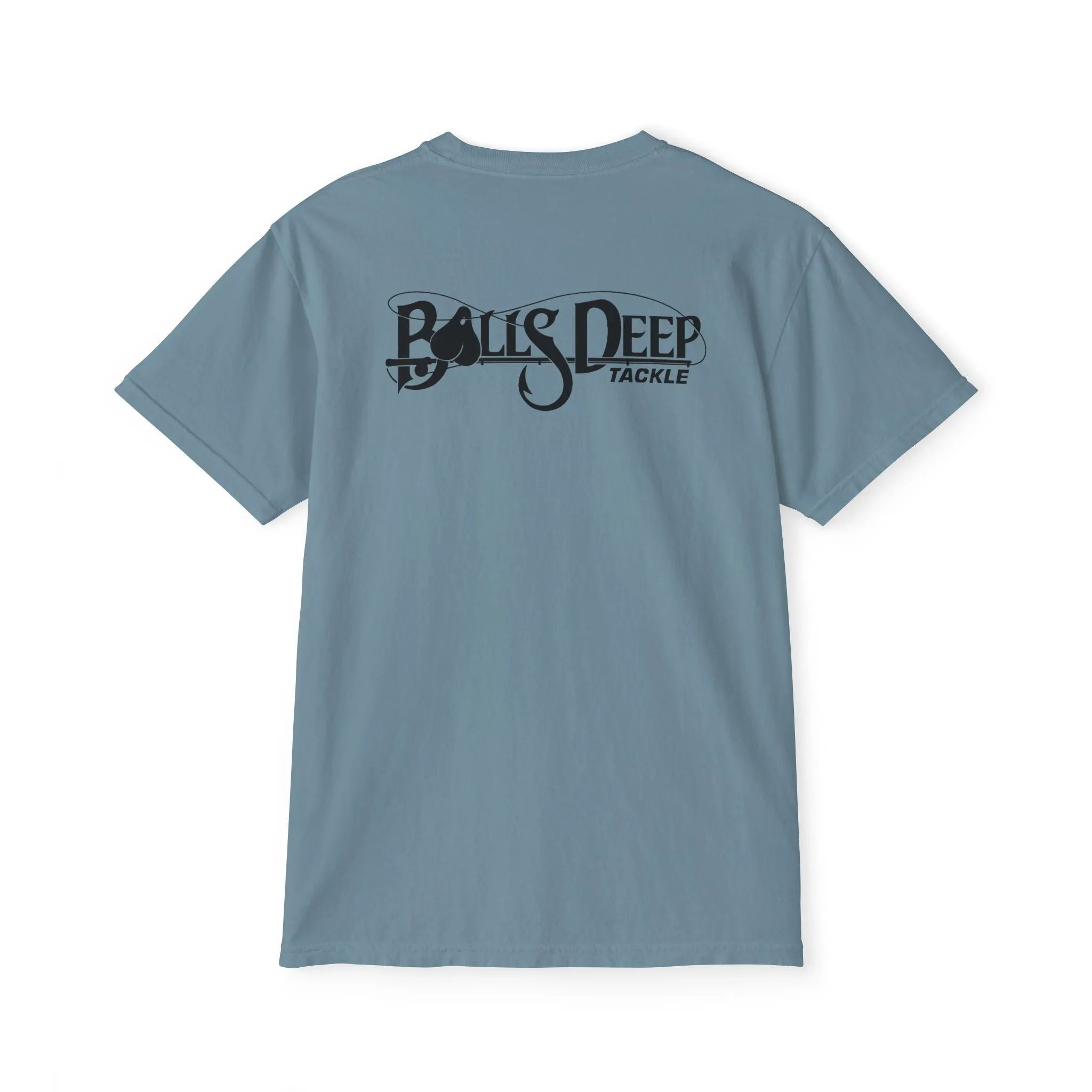 Balls Deep Tackle Signature Logo Pocket Tee (Comfort Colors)