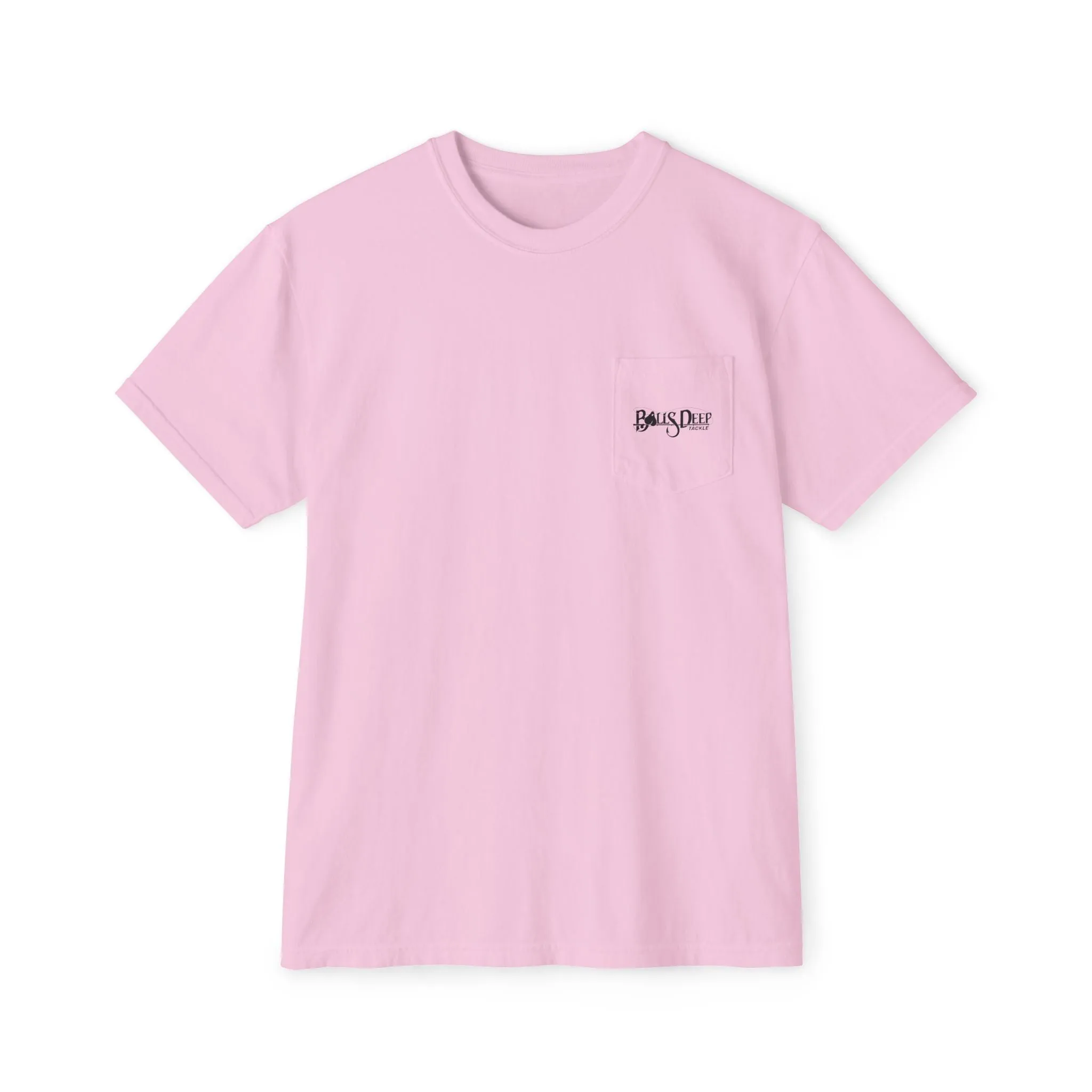 Balls Deep Tackle Signature Logo Pocket Tee (Comfort Colors)