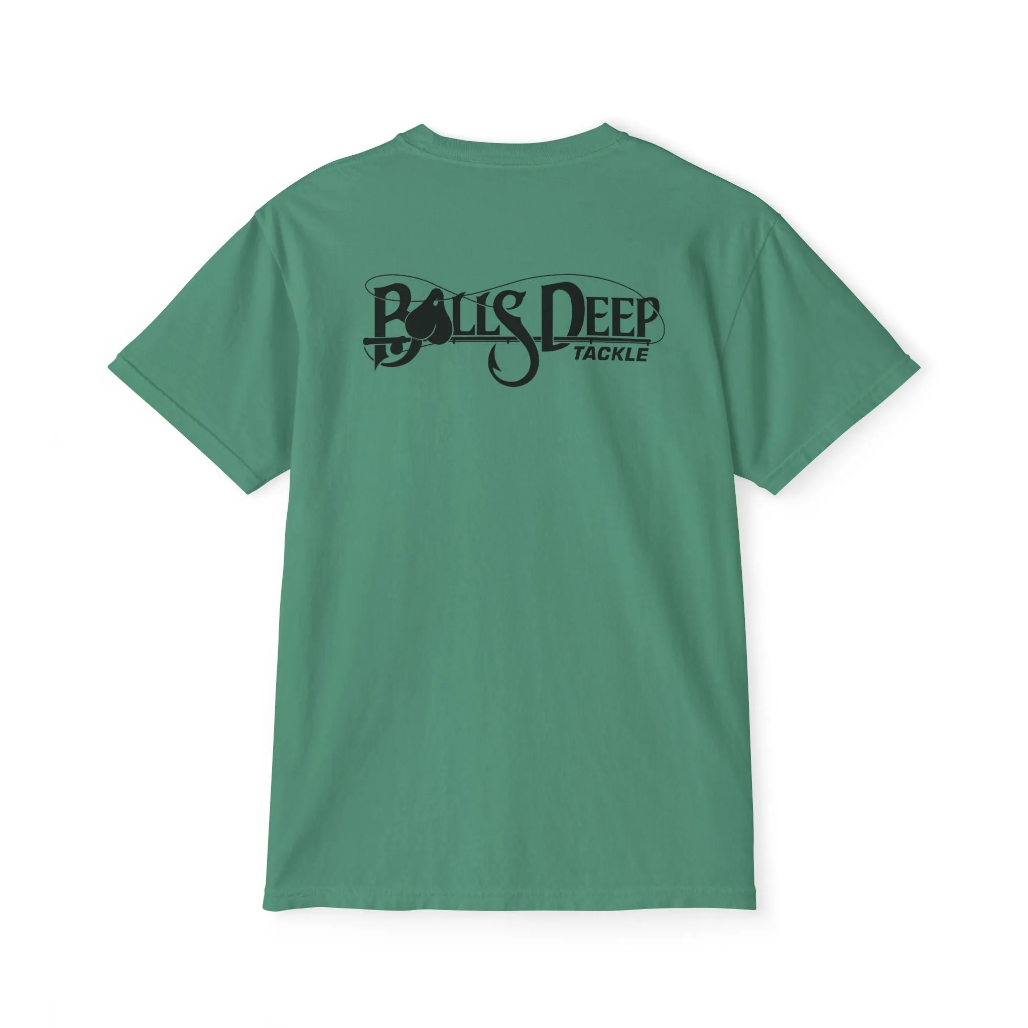 Balls Deep Tackle Signature Logo Pocket Tee (Comfort Colors)