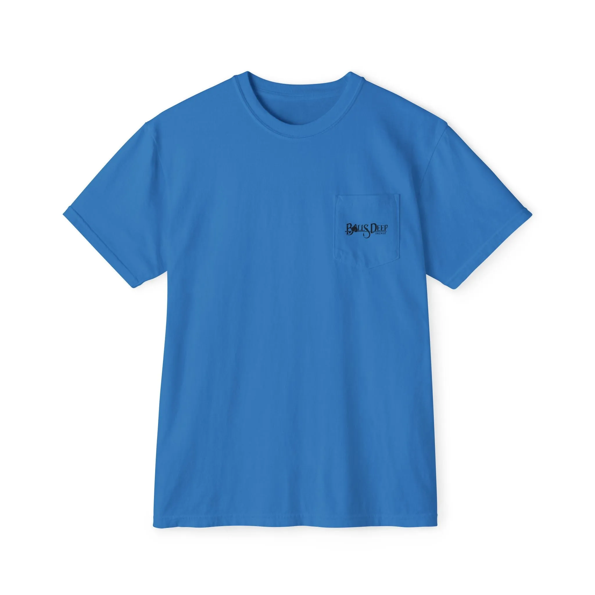 Balls Deep Tackle Signature Logo Pocket Tee (Comfort Colors)