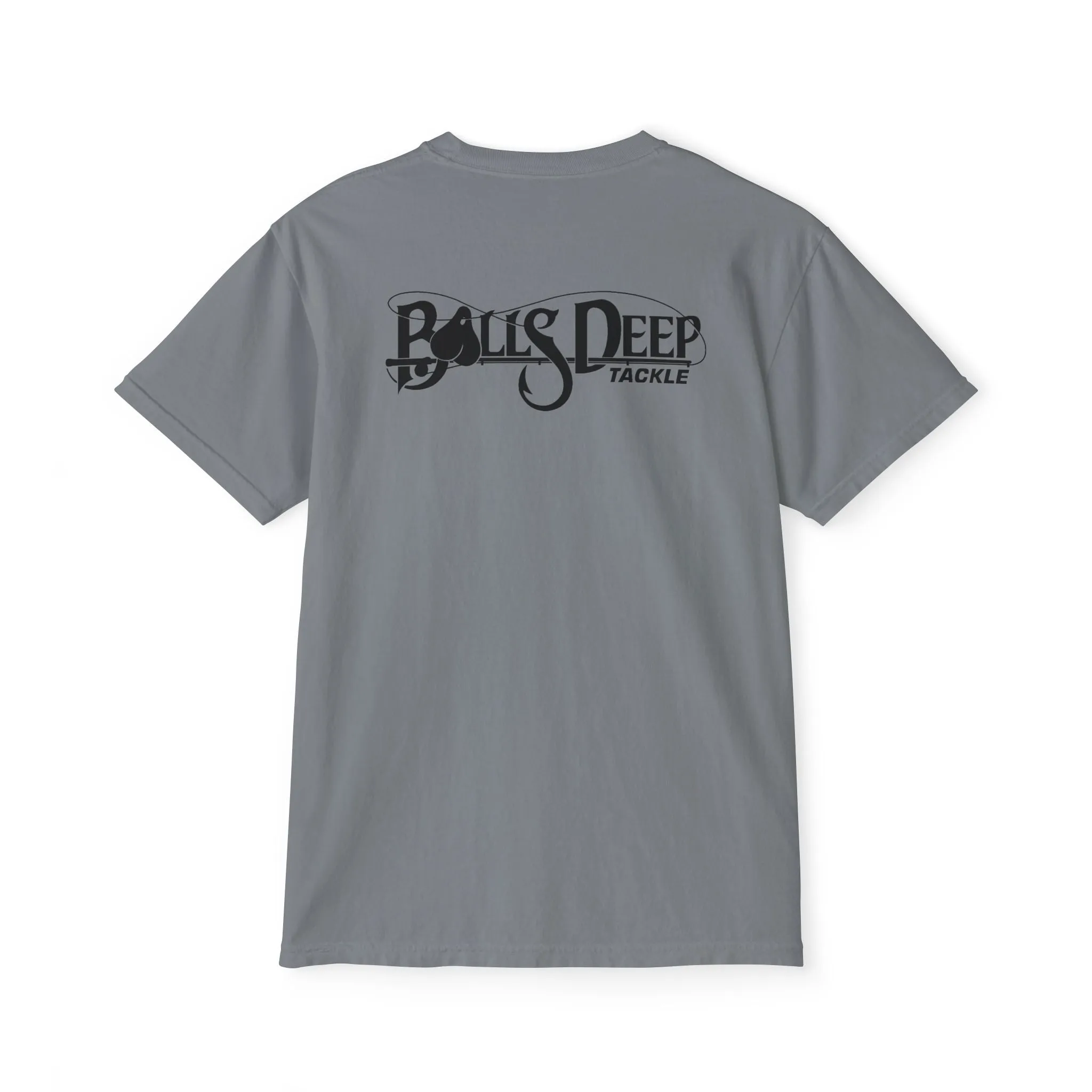 Balls Deep Tackle Signature Logo Pocket Tee (Comfort Colors)