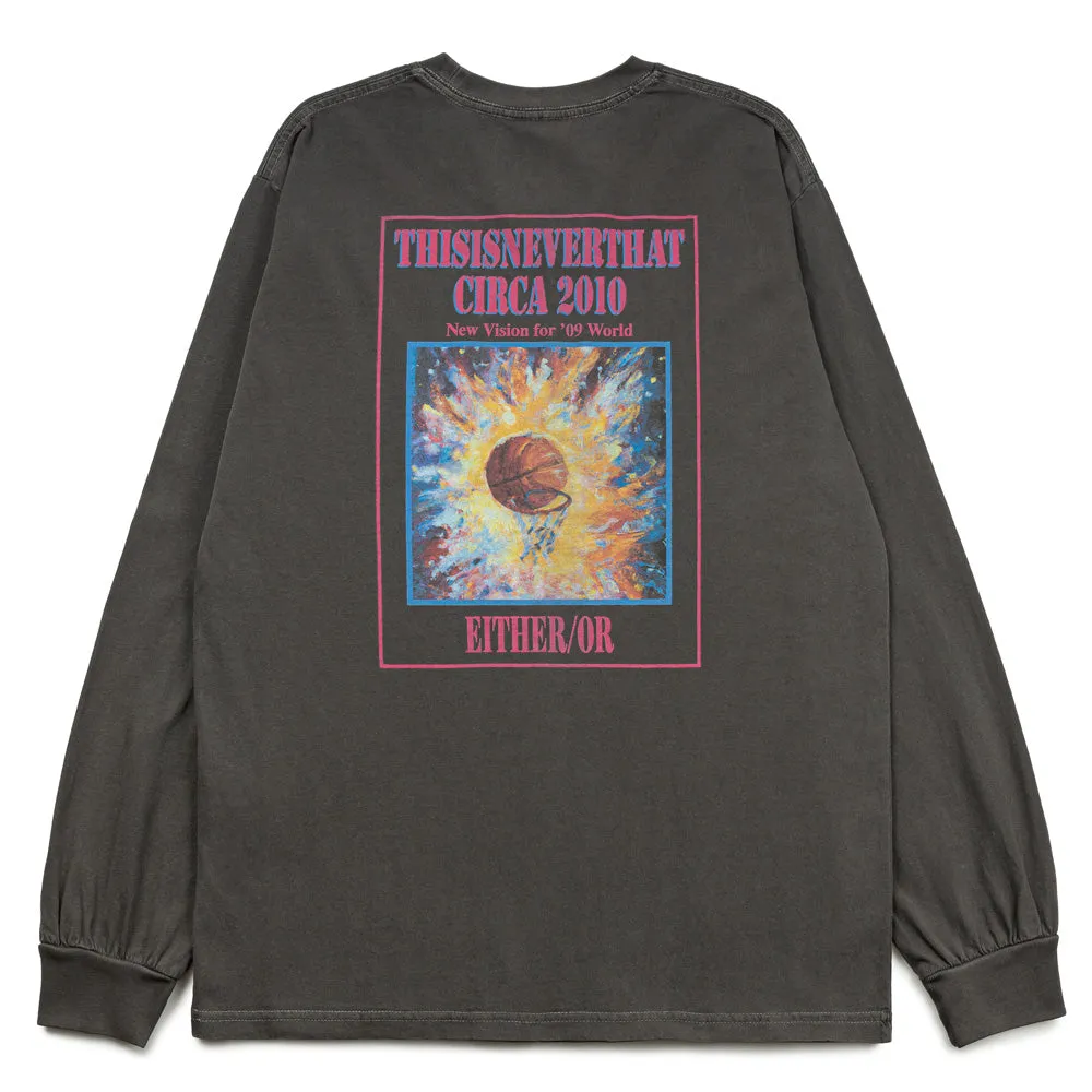 Basketball Hoop L/S Tee | Charcoal