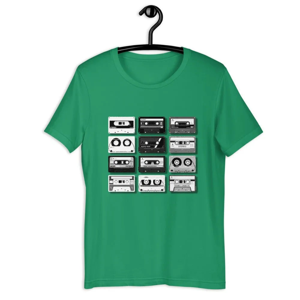 Be Extra! Retro Black and White Cassettes Unisex T-Shirt