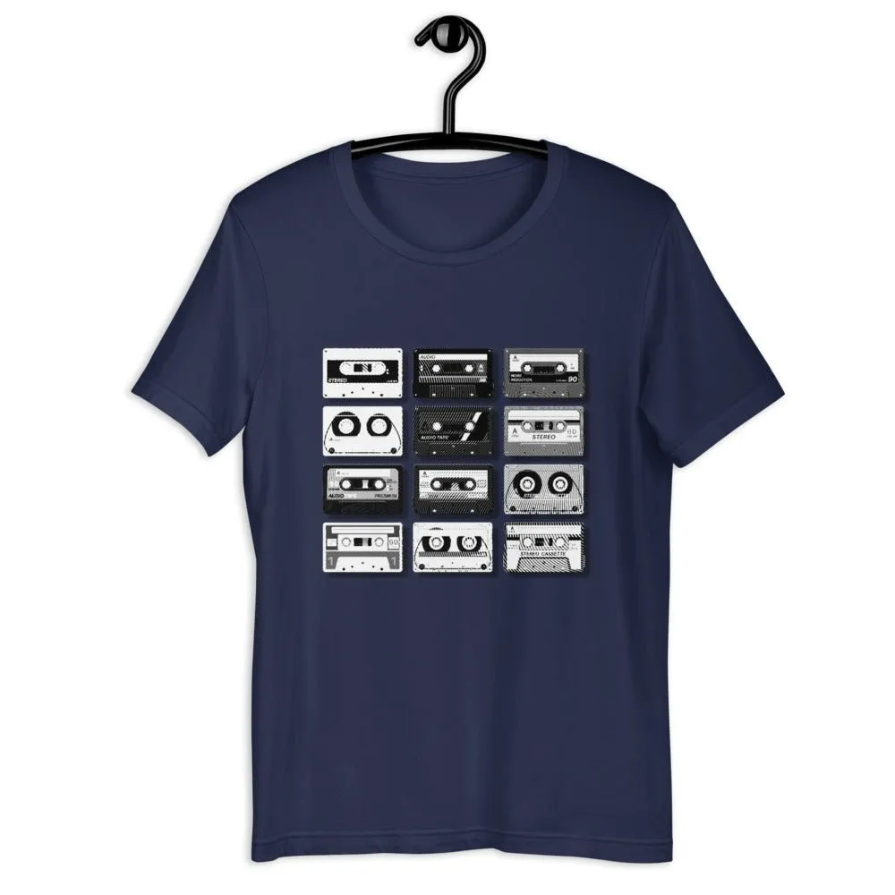 Be Extra! Retro Black and White Cassettes Unisex T-Shirt