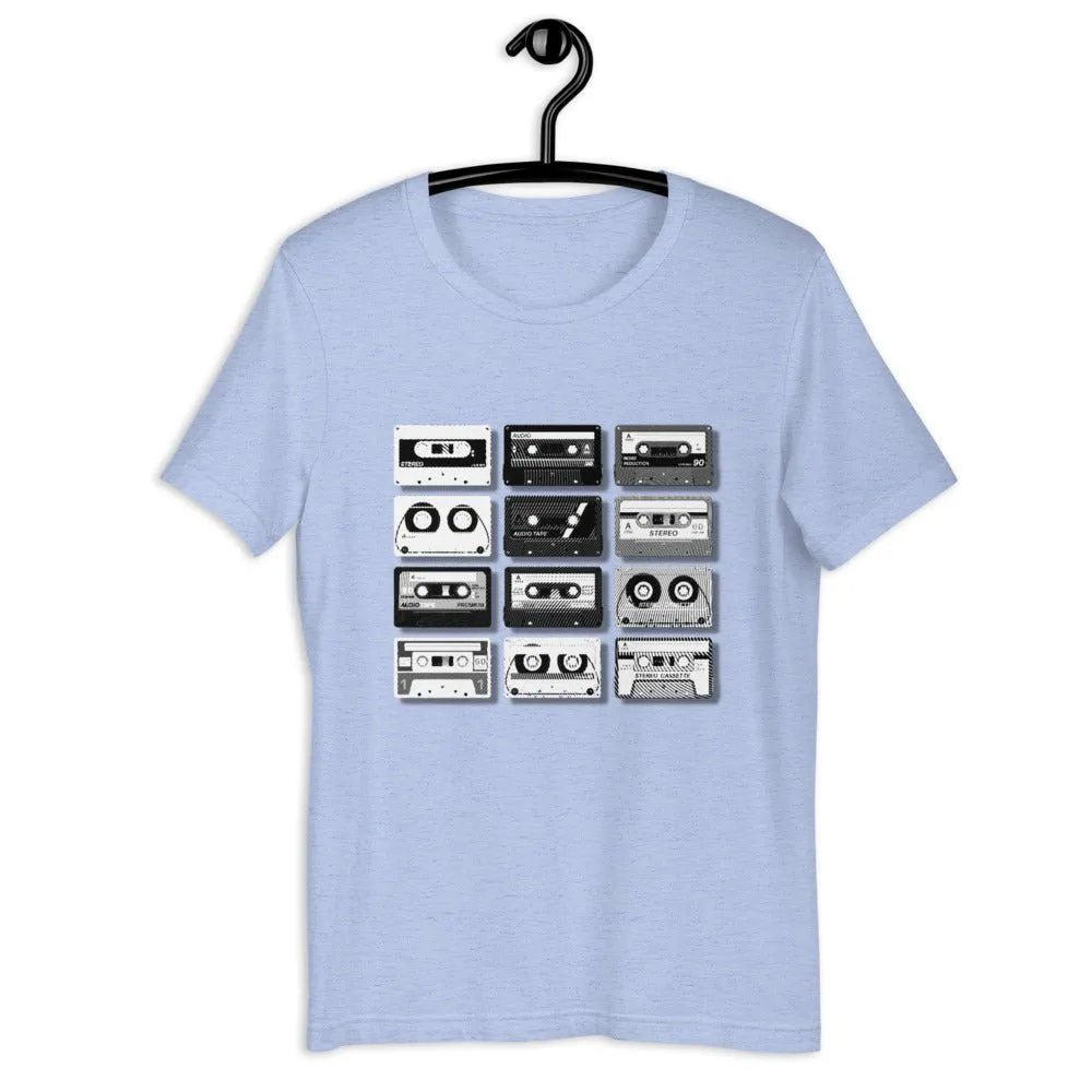 Be Extra! Retro Black and White Cassettes Unisex T-Shirt