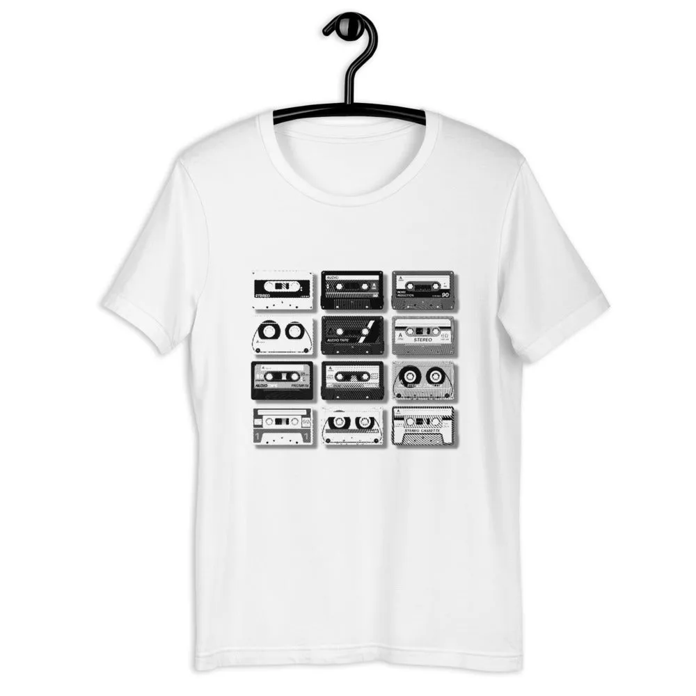Be Extra! Retro Black and White Cassettes Unisex T-Shirt