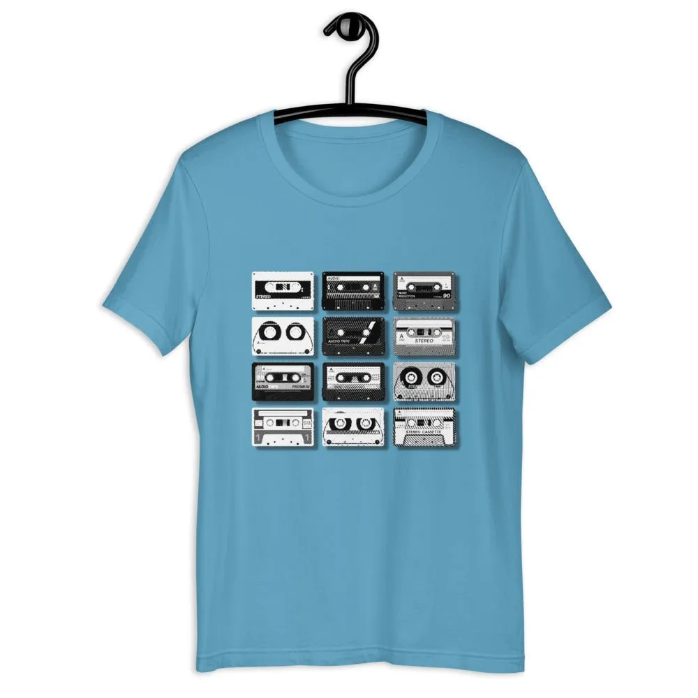 Be Extra! Retro Black and White Cassettes Unisex T-Shirt