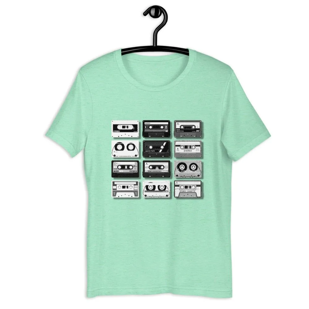 Be Extra! Retro Black and White Cassettes Unisex T-Shirt