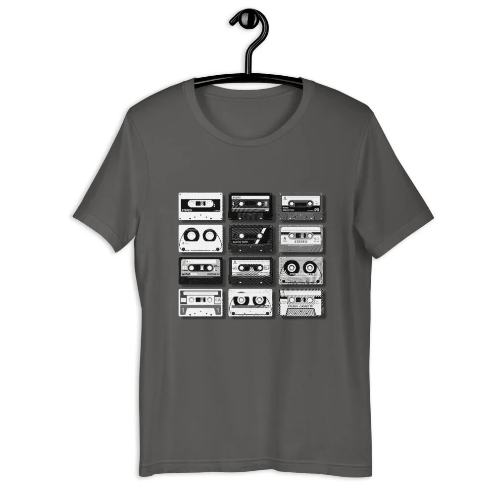 Be Extra! Retro Black and White Cassettes Unisex T-Shirt