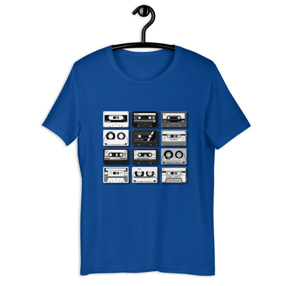 Be Extra! Retro Black and White Cassettes Unisex T-Shirt