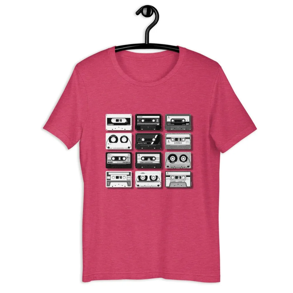 Be Extra! Retro Black and White Cassettes Unisex T-Shirt