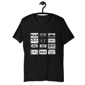 Be Extra! Retro Black and White Cassettes Unisex T-Shirt