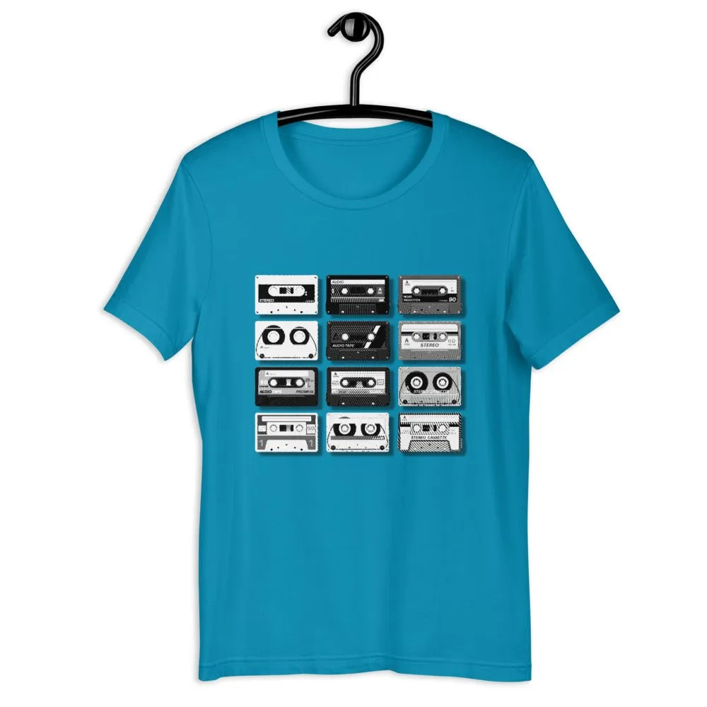 Be Extra! Retro Black and White Cassettes Unisex T-Shirt
