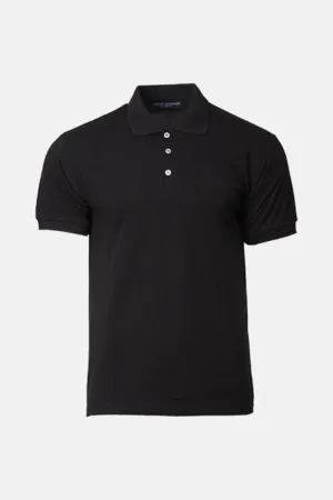 Black Soft-Touch Polo T-Shirt