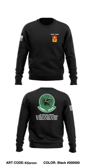 C 1-43, 11TH BN Store 1 Core Men's Crewneck Performance Sweatshirt - K6arsm