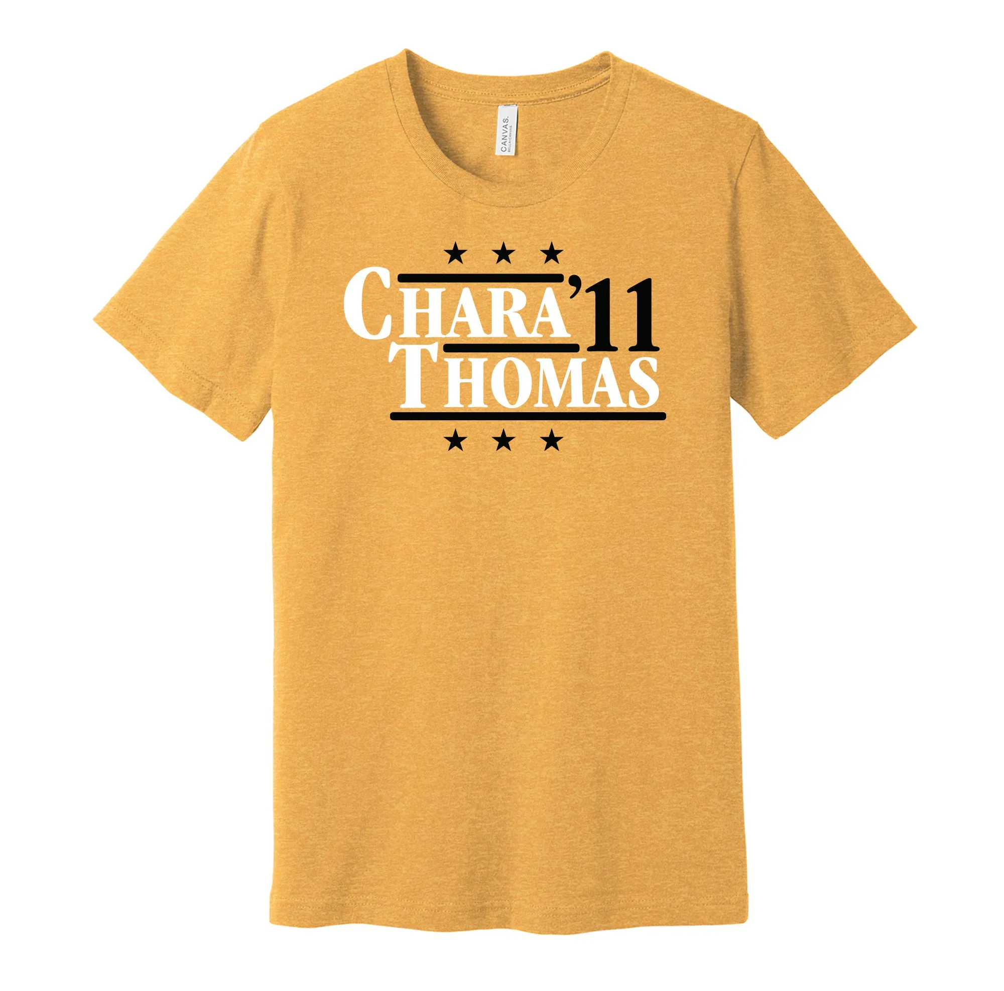 Chara & Thomas '11 - Boston Legends Political Campaign Parody T-Shirt - Hyper Than Hype Shirts
