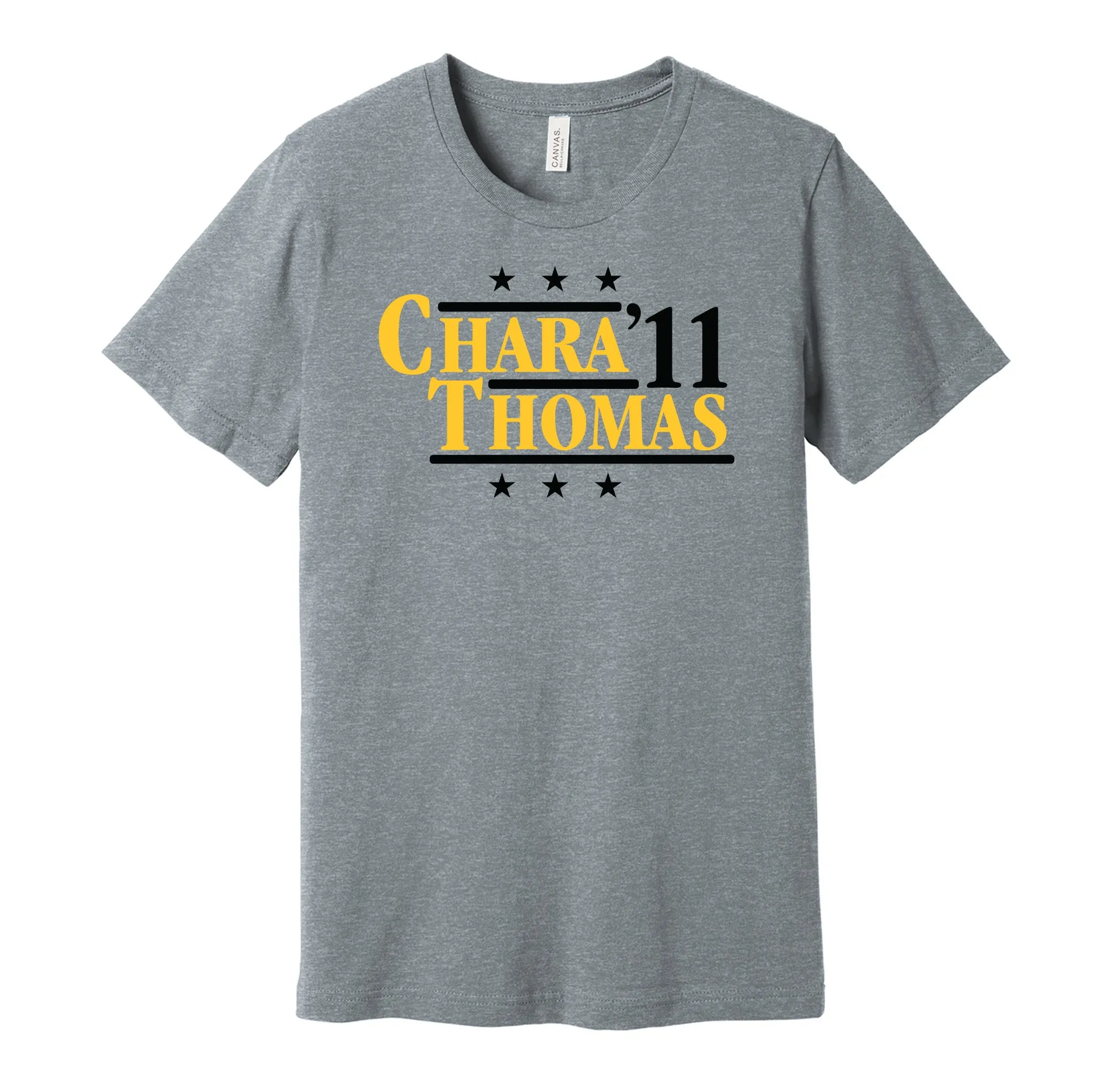 Chara & Thomas '11 - Boston Legends Political Campaign Parody T-Shirt - Hyper Than Hype Shirts