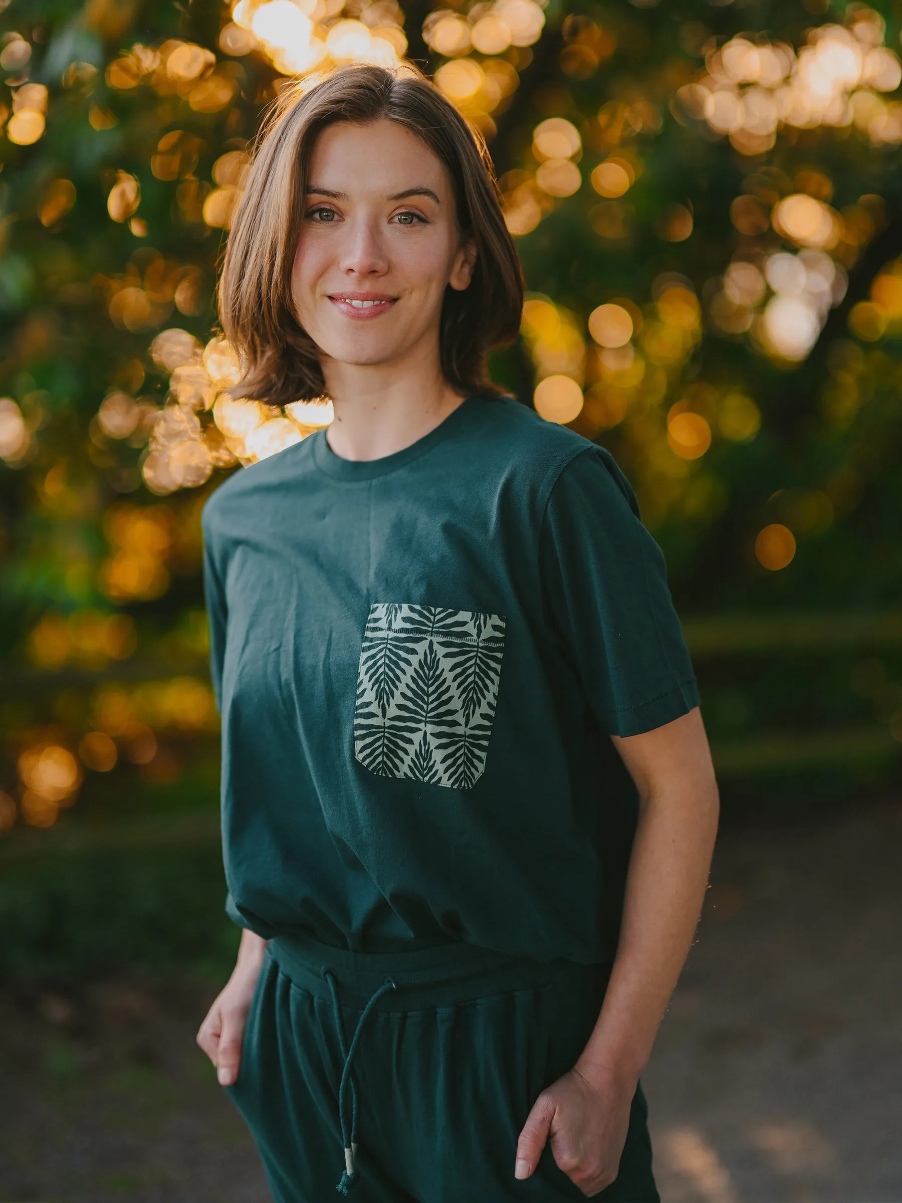 Chevron Fern Pocket Tee