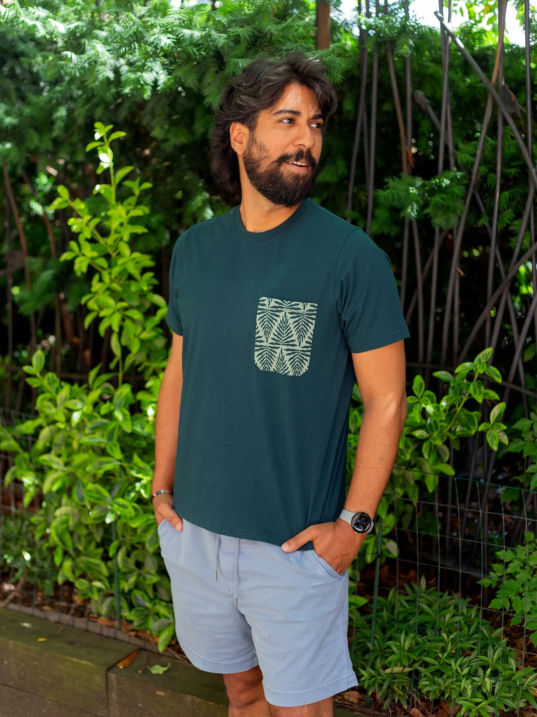 Chevron Fern Pocket Tee
