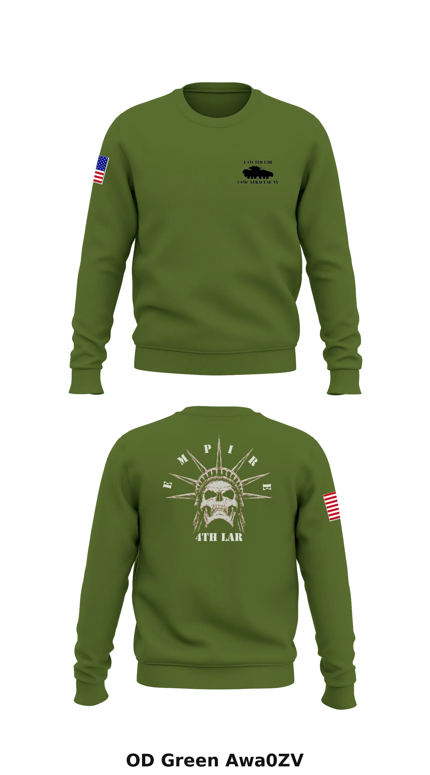 Co E 4th LAR Bn. Core Men's Crewneck Performance Sweatshirt - Awa0ZV