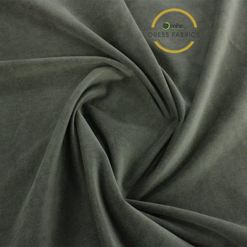 Corduroy Fabric Olive Green 140cm
