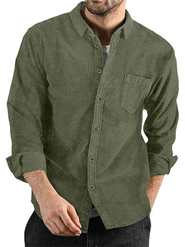 Corduroy Men's Shirt for Smart-Casual Look