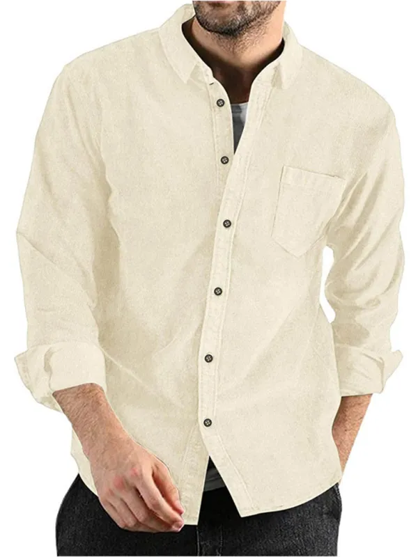 Corduroy Men's Shirt for Smart-Casual Look