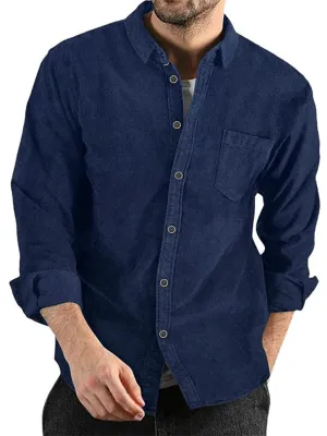 Corduroy Men's Shirt for Smart-Casual Look
