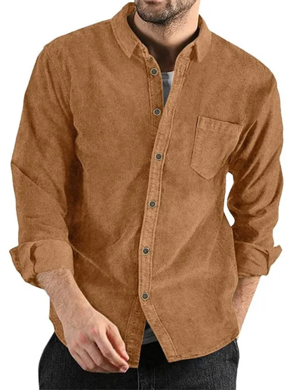 Corduroy Men's Shirt for Smart-Casual Look