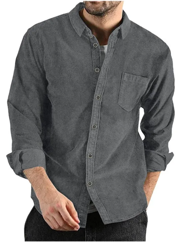 Corduroy Men's Shirt for Smart-Casual Look