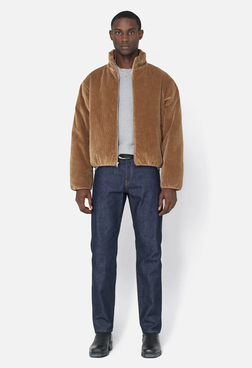 Corduroy Puffer Jacket / Camel