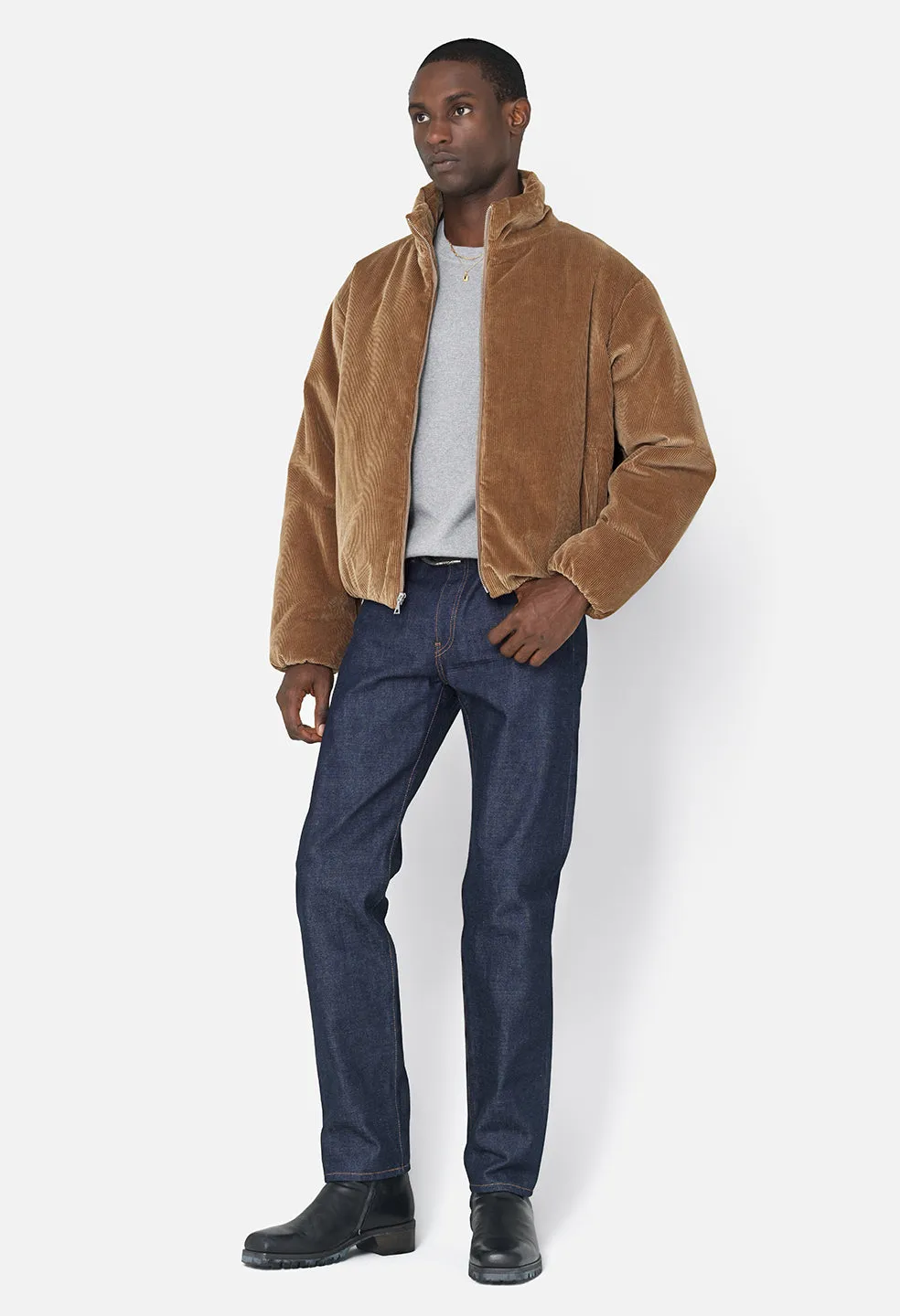 Corduroy Puffer Jacket / Camel