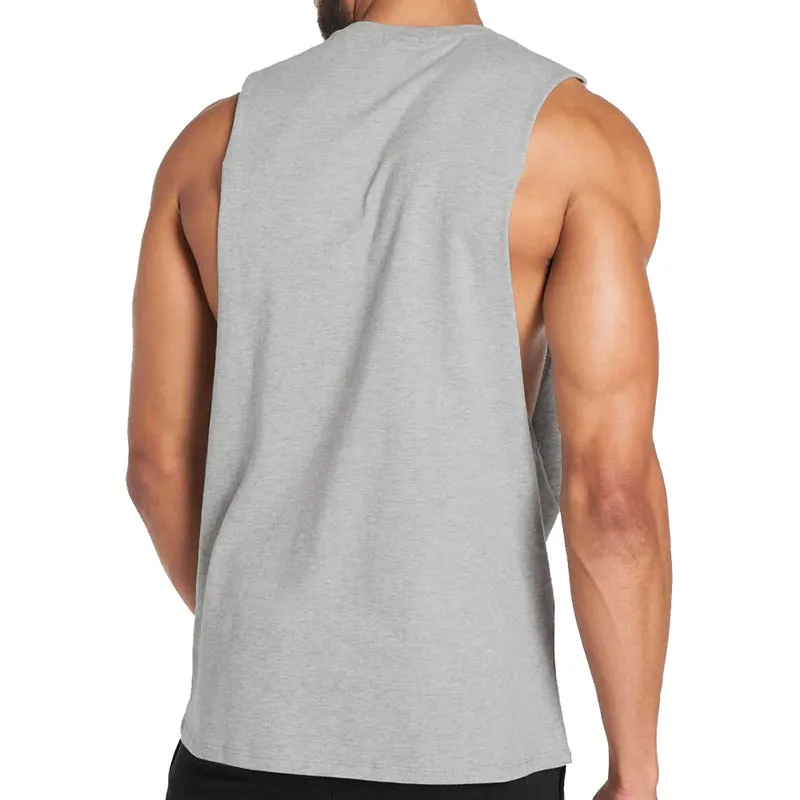 Cotton Skull Work Harder Men's Tank Top