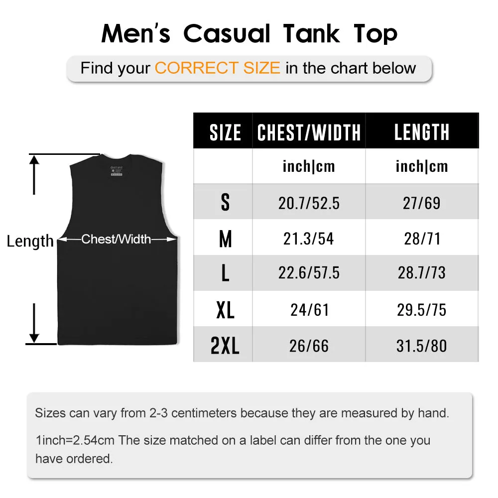 Cotton Skull Work Harder Men's Tank Top