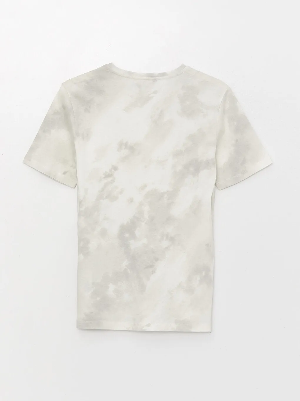 Crew Neck Short Sleeve Patterned Combed Cotton Men's T-Shirt