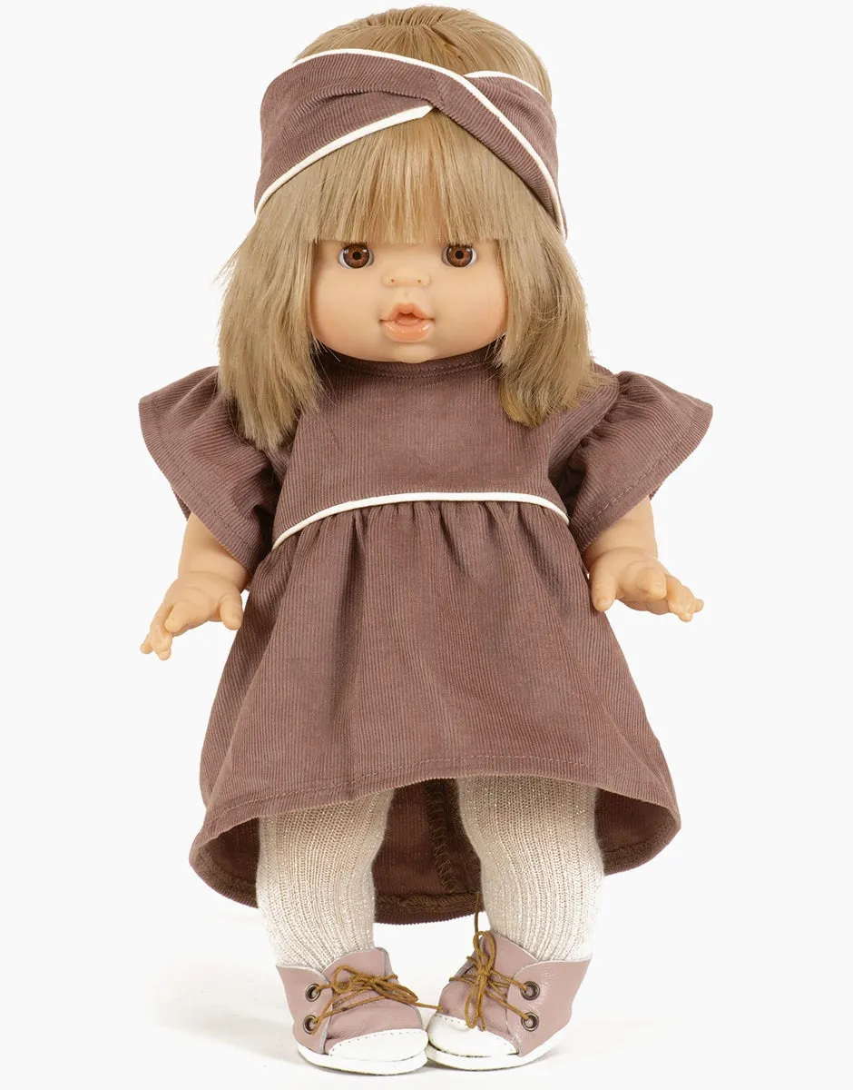 Daisy Dress   Headband - Chestnut Corduroy