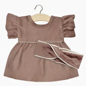 Daisy Dress   Headband - Chestnut Corduroy
