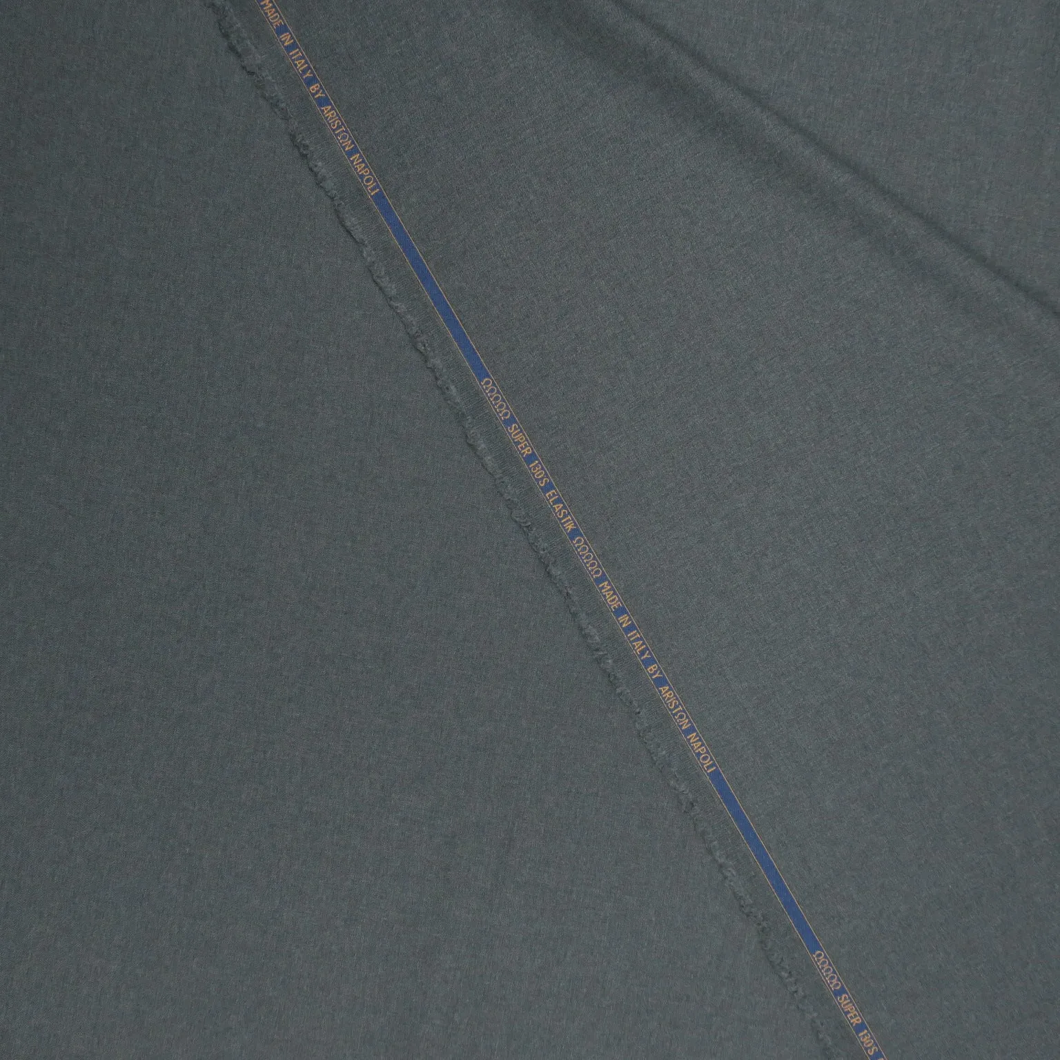 Dark Grey Solid Super 130's Elastik Blend Ariston Fabric